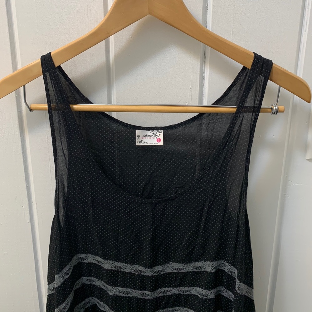 Free People Tiny Dot Printed Trapeze Slip Dress